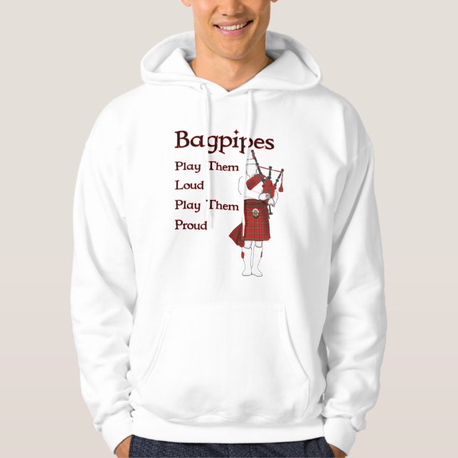 Bagpipe spielt sie laut hoodie (Vorderseite)