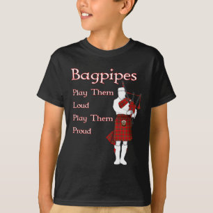 Bagpipe spielt sie laut T-Shirt