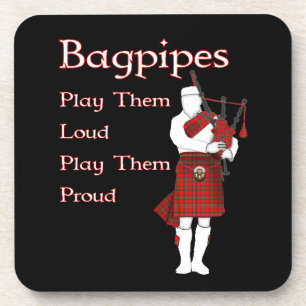 Bagpipe spielt sie Loud Getränkeuntersetzer
