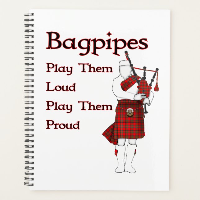 Bagpipe spielt sie Loud Planer (Vorderseite)