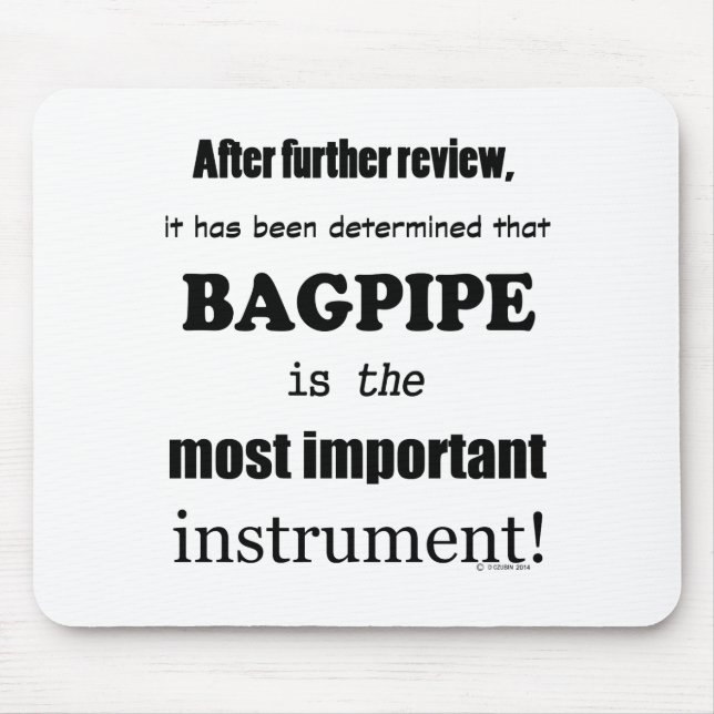 Bagpipe wichtigstes Instrument Mousepad (Vorne)