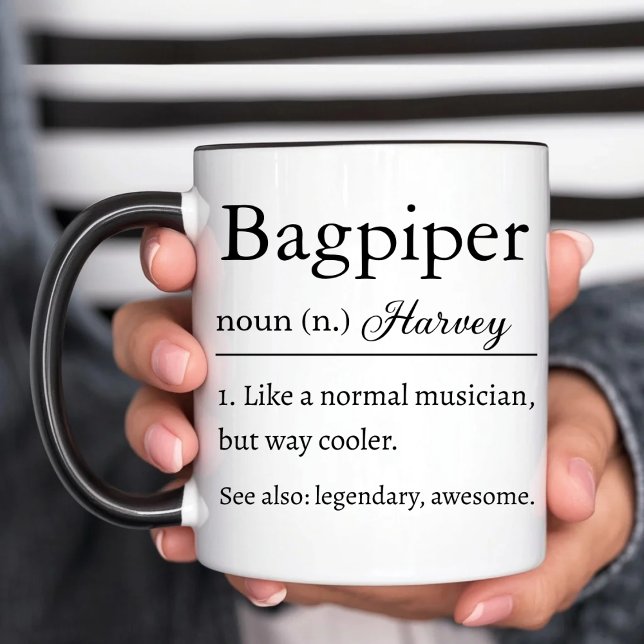 Bagpiper Definition Funny Tasse (Von Creator hochgeladen)