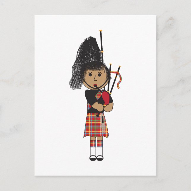 Bagpiper Postkarte (Vorderseite)
