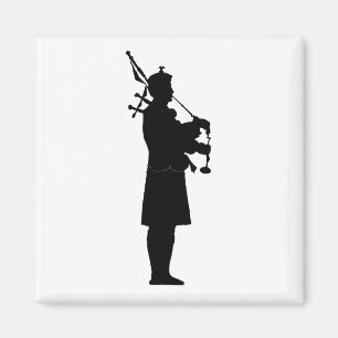 Bagpiper-Silhouette Magnet
