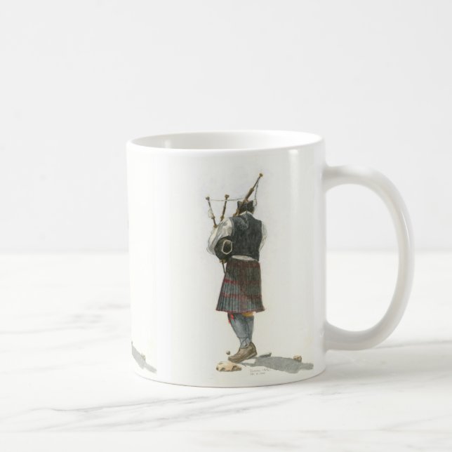 Bagpiper-Tasse Kaffeetasse (Rechts)