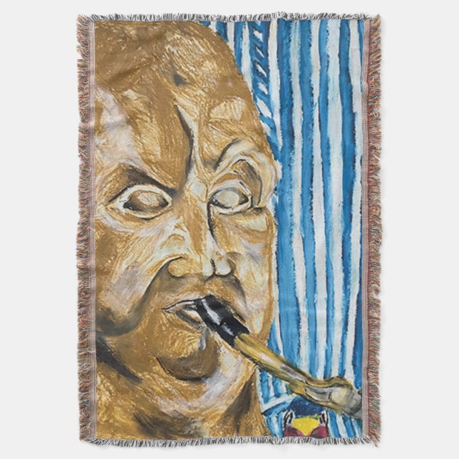 Bagpiper Throw Blanket Decke (Vorderseite Vertikal)