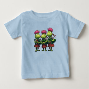 Bagpipers für Burns Supper Scottish Thistles Baby T-shirt