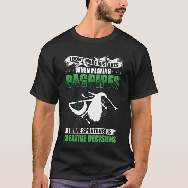 Bagpipes For Bagpiperist Bagpipe Player Bagpiping  T-Shirt (Vorderseite)