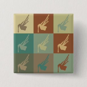 Bagpipes-Pop-Kunst Button