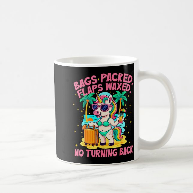 Bags Packed Flaps Waxed Funny Travel Funny Girls T Kaffeetasse (Rechts)