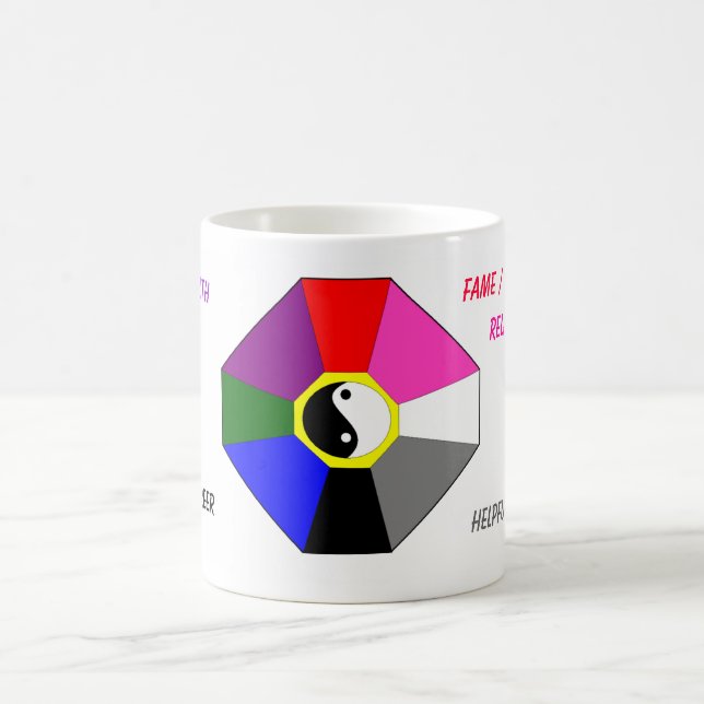BAGUA mit Farben und Aufklebern - Tasse (Mittel)