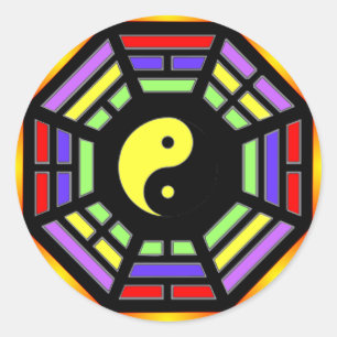 Bagua Yin Yang Geschenke Runder Aufkleber