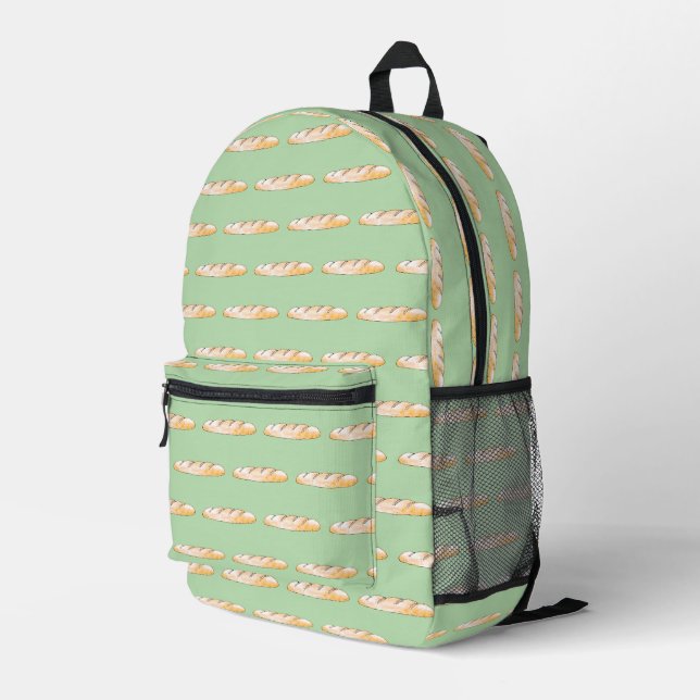 Baguettbrot Bedruckter Rucksack (Rückseitige Ecke Rechts)