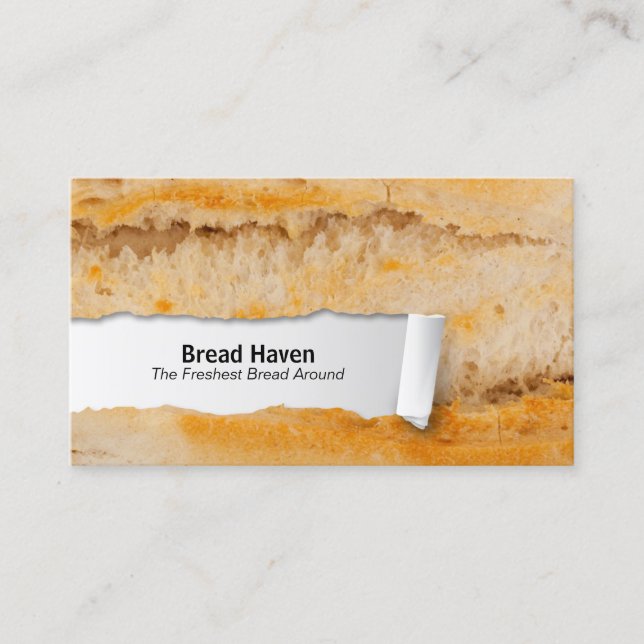 Baguette Customizable Food Closeup Business Card Visitenkarte (Vorderseite)
