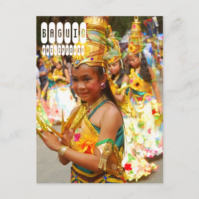 Baguio auf den Philippinen Postkarte (Vorderseite)