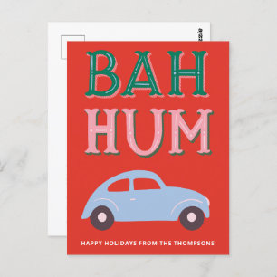 Bah Hum Bug Illustriert Holiday Postcard Postkarte