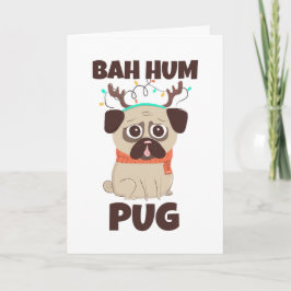 Bah Hum Mops Christmas Dog Feiertagskarte