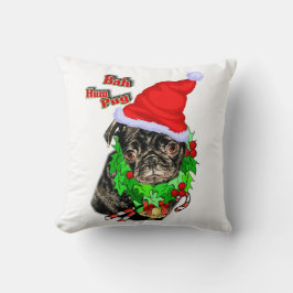 Bah Hum Mops Weihnachten Kissen