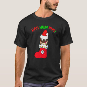 Bah Hum Pug Lustiger Weihnachts Pug Hund T-Shirt