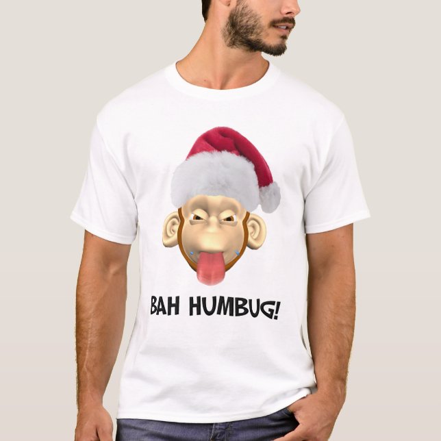 Bah Humbug-Affe-T - Shirt (Vorderseite)