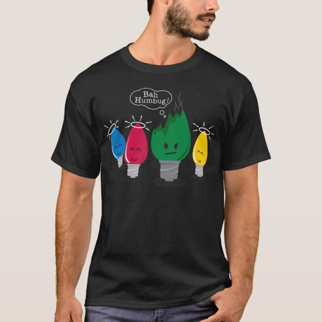 Bah Humbug beleuchtet T-Shirt (Vorderseite)