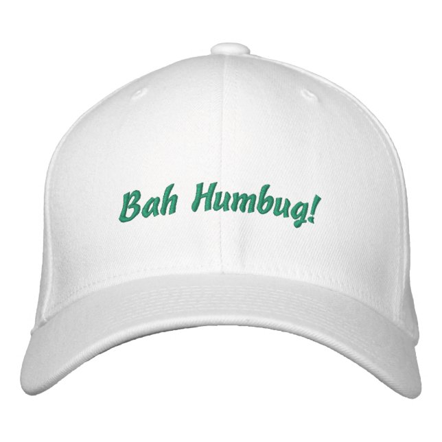 Bah Humbug! Bestickte Baseballkappe (Vorderseite)
