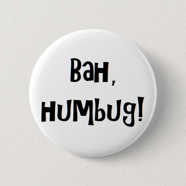 Bah Humbug Button (Vorderseite)