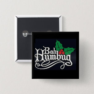 Bah Humbug Christmas Button Button