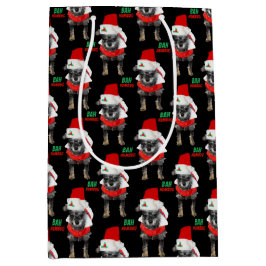 Bah Humbug Christmas Dog Pattern Mittlere Geschenktüte