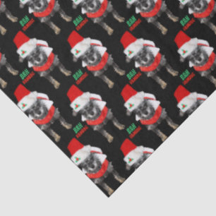 Bah Humbug Christmas Dog Pattern Seidenpapier