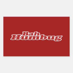 Bah Humbug Christmas Scrooge Rechteckiger Aufkleber