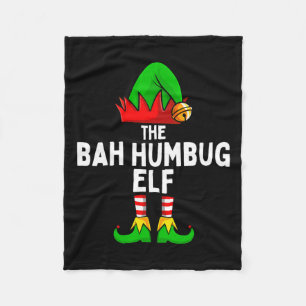 Bah Humbug Elf Matching Familie Weihnachten Fleecedecke