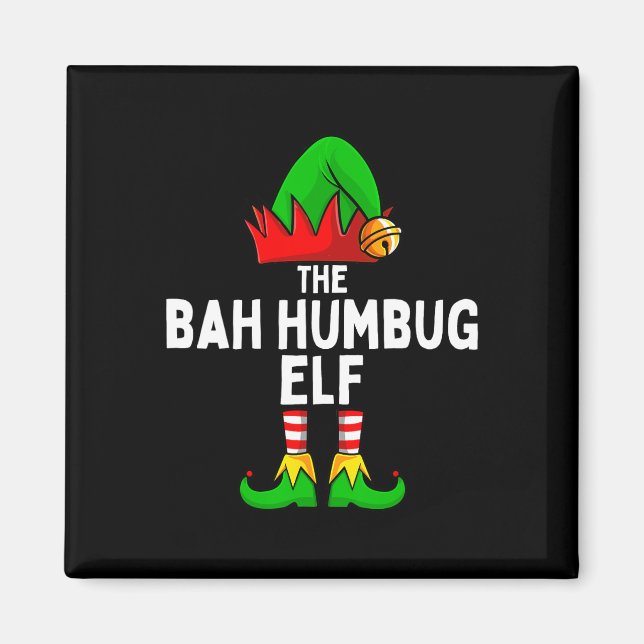 Bah Humbug Elf Matching Familie Weihnachten Magnet (Vorne)
