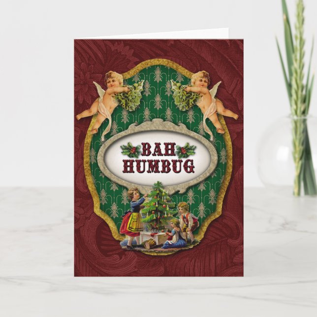 Bah Humbug Feiertagskarte (Vorderseite)