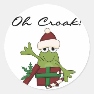 Bah Humbug Frog Weihnachtsgeschenke und Geschenke Runder Aufkleber