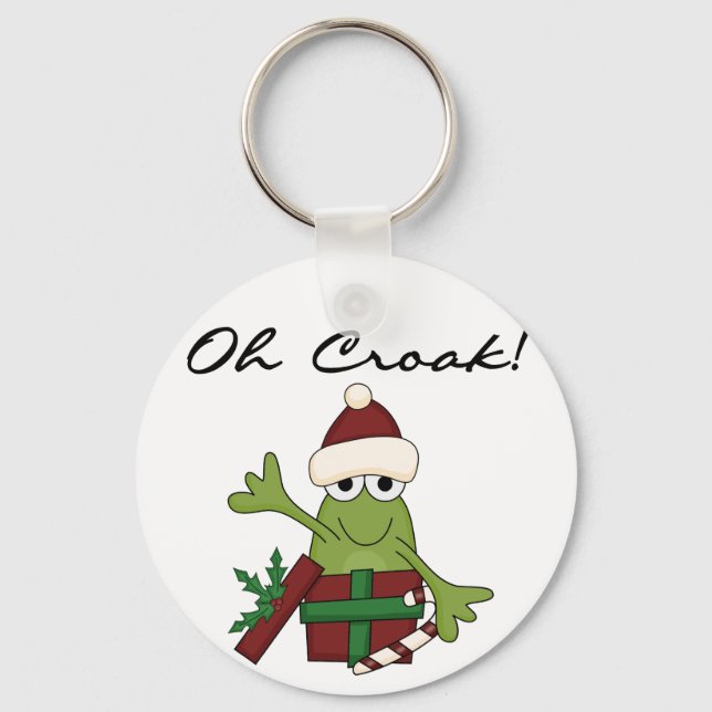 Bah Humbug Frog Weihnachtsgeschenke und Geschenke Schlüsselanhänger (Vorderseite)
