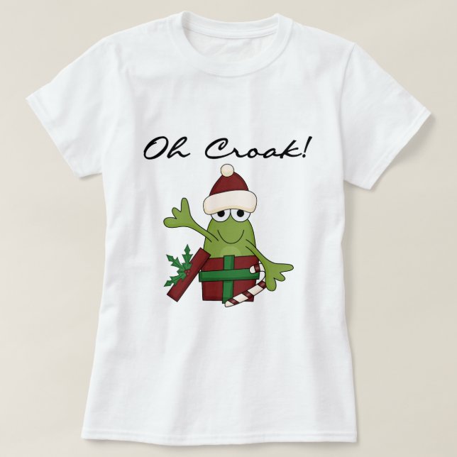 Bah Humbug Frog Weihnachtsgeschenke und Geschenke T-Shirt (Design vorne)