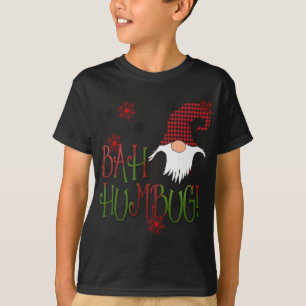 Bah Humbug Gnome Red Kariert Grumpy Holiday Christ T-Shirt