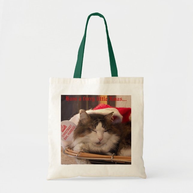 Bah Humbug-Katzen-Tasche Tragetasche (Vorne)