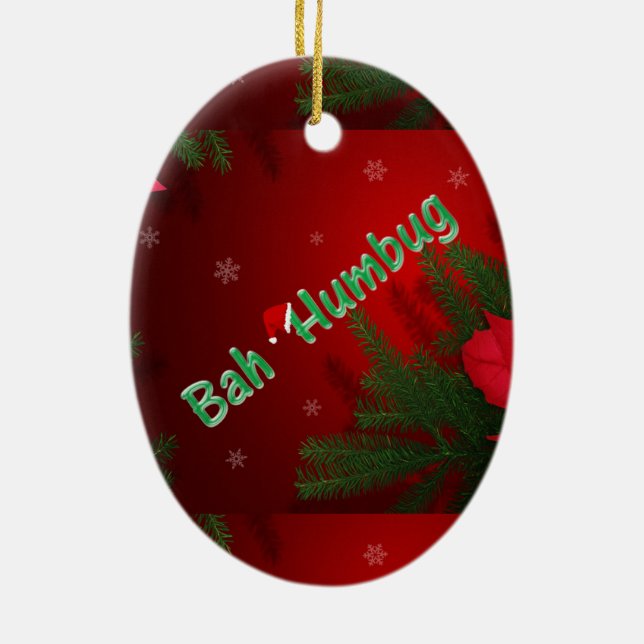 Bah Humbug Keramik Ornament (Hinten)