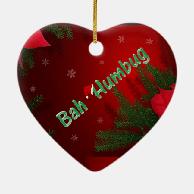 Bah Humbug Keramikornament (Hinten)