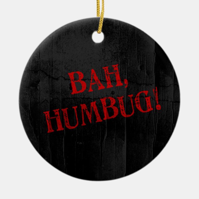 Bah Humbug Keramikornament (Vorne)