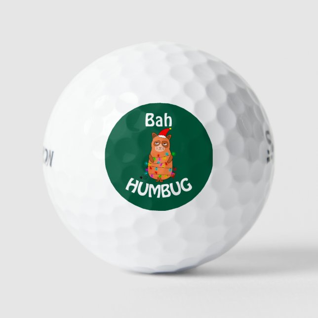 Bah Humbug Kitty Katze Golfball (Vorderseite)