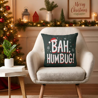 Bah Humbug Lustig Sarkastisch Mürrisch Weihnachten Kissen