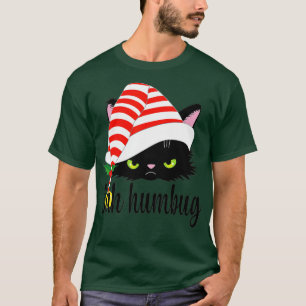Bah Humbug Merry Christmas Funny Cat Lover T-Shirt