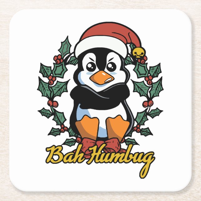 Bah Humbug Rechteckiger Pappuntersetzer (Vorderseite)
