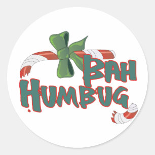 Bah Humbug! Runder Aufkleber