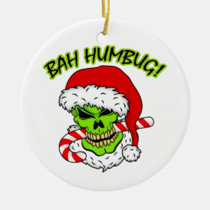 Bah Humbug-Schädel Keramikornament