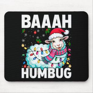 Bah Humbug Schaf Weihnachtsbeleuchtung Lustig Anti Mousepad