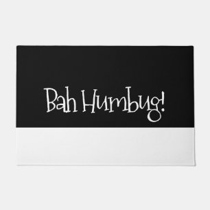 Bah humbug schwarz-weiß fußmatte